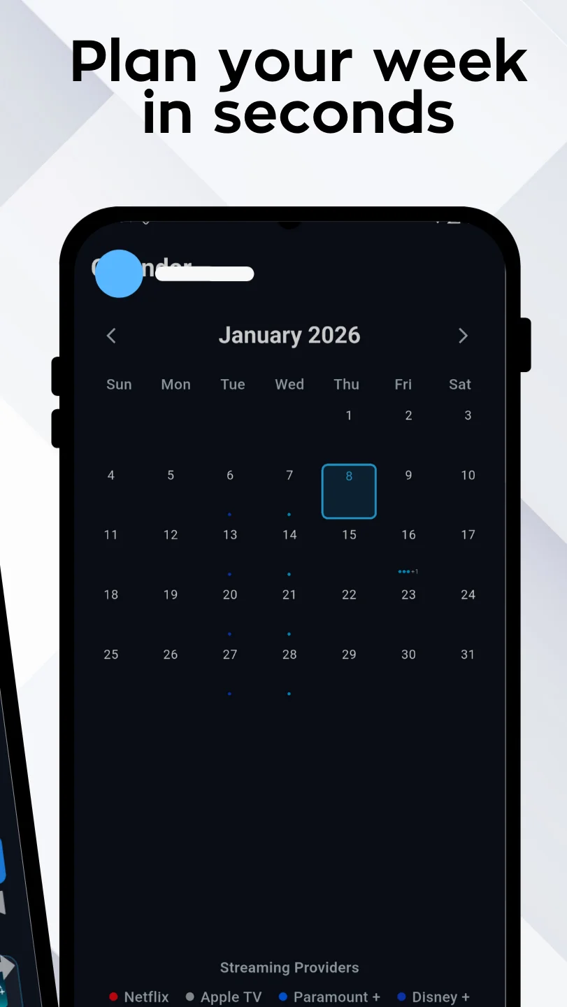 Episode calendar view