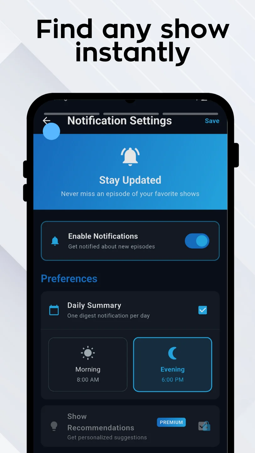 Notification settings